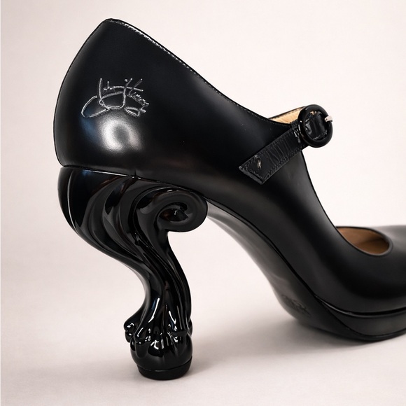 John Fluevog Shoes - John Fluevog Black Sculpted Heel Shoes